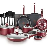 T-Fal Essentials Nonstick Cookware Set - Red - 20 Piece