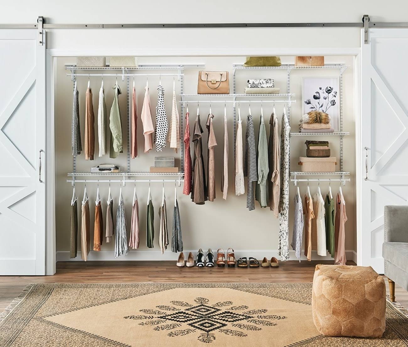ClosetMaid 881000 ShelfTrack 7-ft to 10-ft Wide Closet Organizer Kit