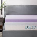 Lucid 3 inch Ventilated Lavender Infused Memory Foam Mattress Topper, Twin XL