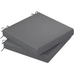 AECOJOY Outdoor Chair Cushions, 19 x 19 x 3 Inch Seat Cushions for Patio Furniture, Splashproof & Fade Resistant, Beige&Dark Grey