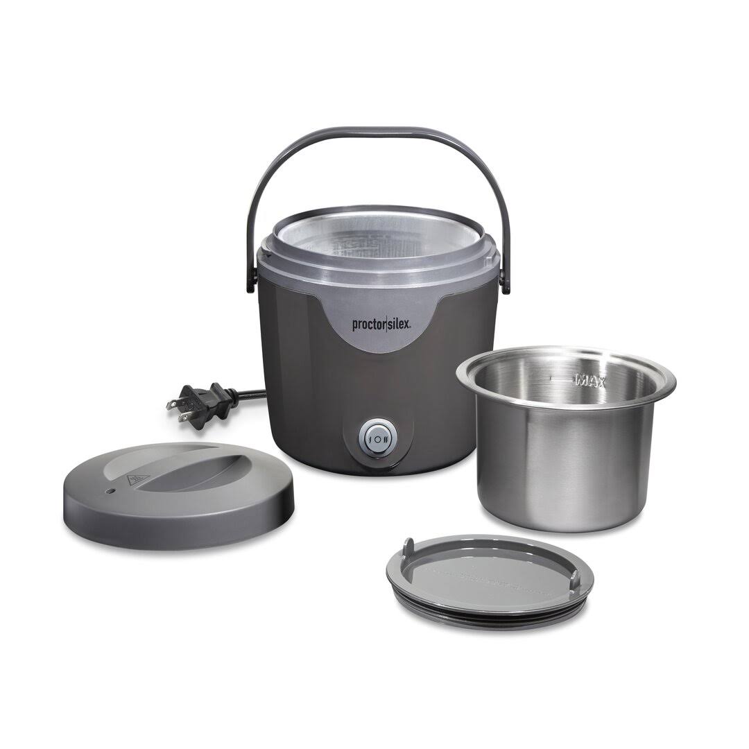 05569c5654ab319b3bf49e486bc09cd46ddbf2e5cece8f10dd953efb4974451c.jpg Proctor Silex 20oz Portable Meal Warmer w/Carry Handle - 33120C - Image 1