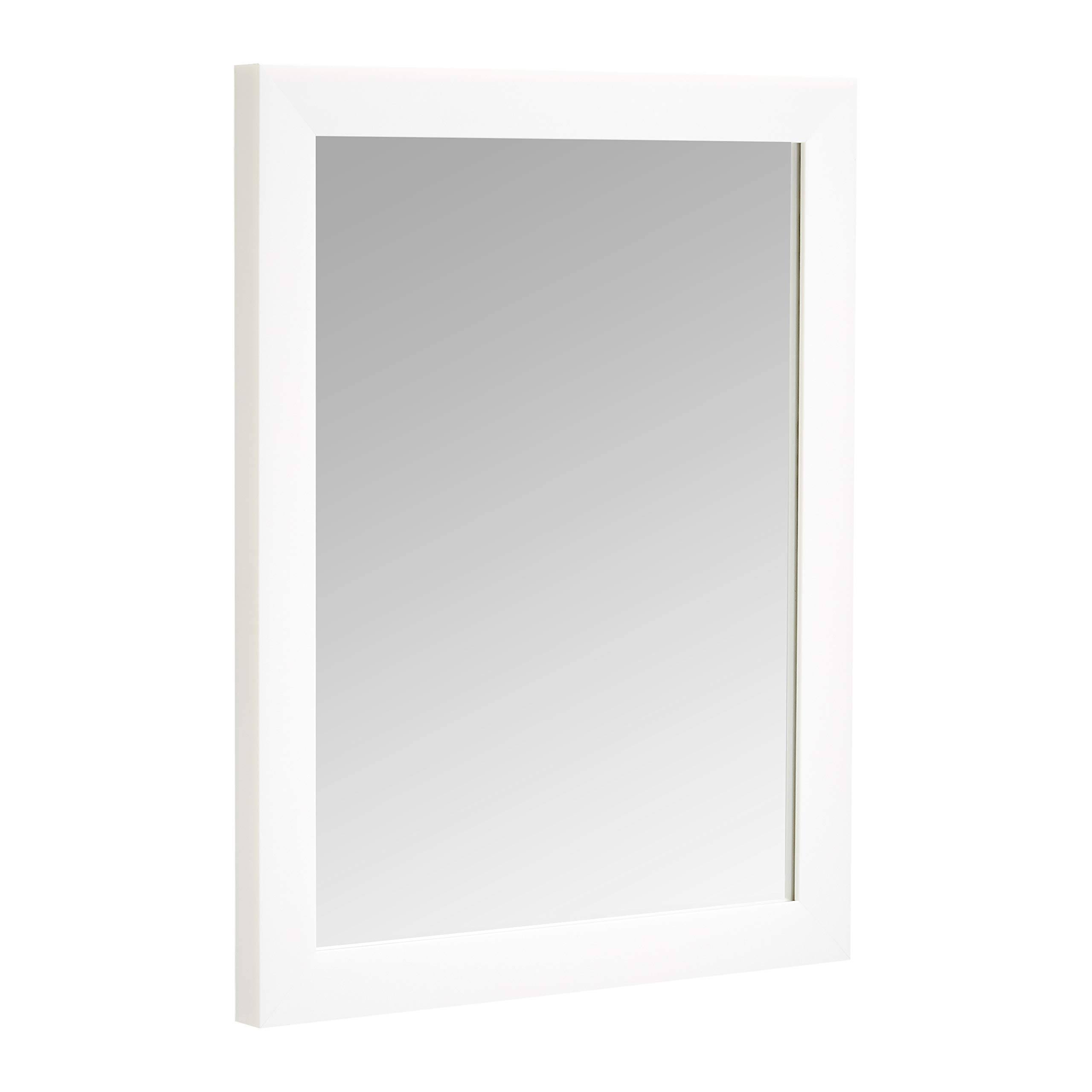 056bd1ce65a89da52c470a6b2b05cd33e659693d701ec1eeec83b0afb7ad094c.jpg Basics Rectangular Wall Mirror 16 inch x 20 inch - Standard Trim, White - Image 1