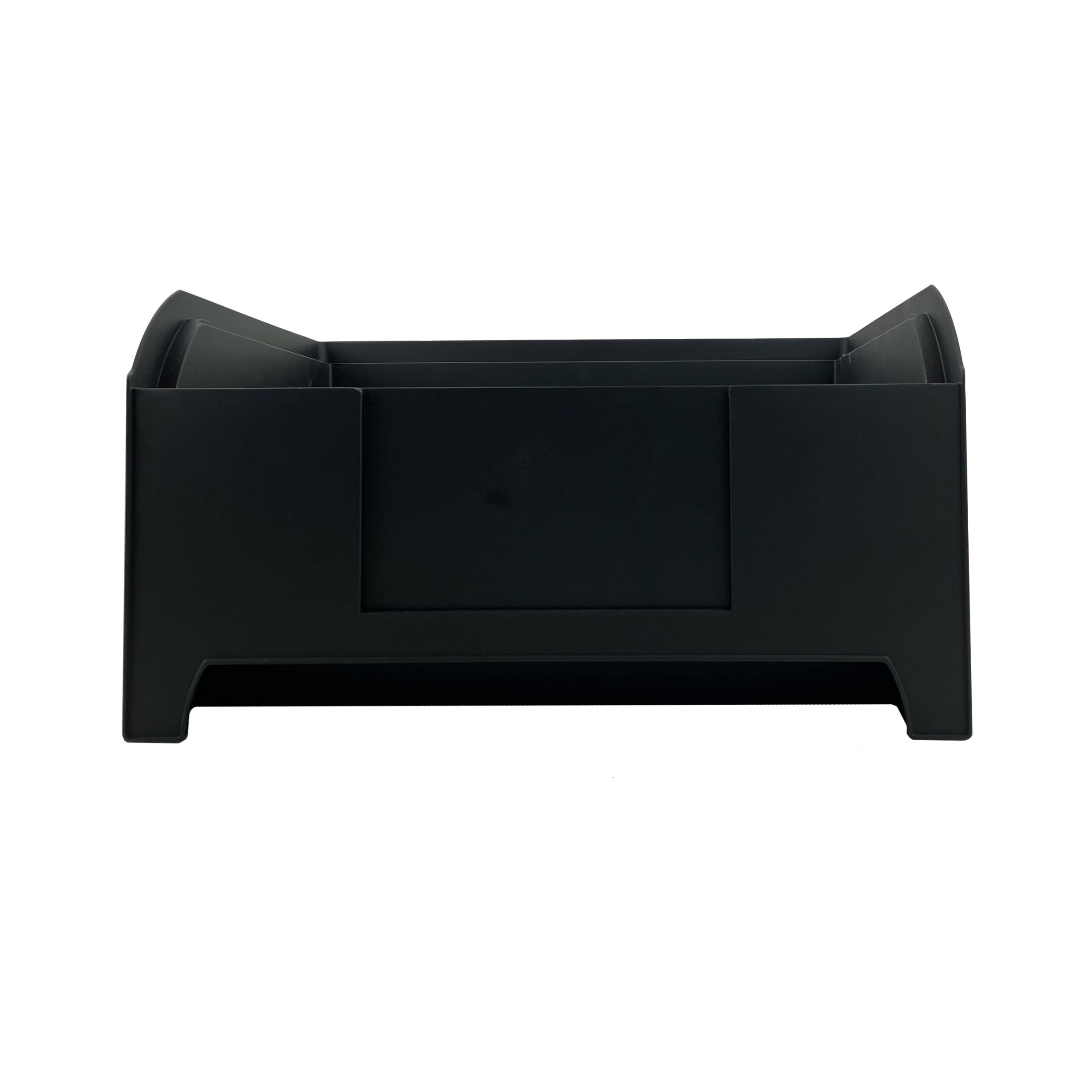 056f39665a0f61f0df6fd0669f62089244e80cafe1aa05d52d2ebf53e2383134.jpg Hyper Tough Large Stackable Plastic Material Storage Bin, Black - Image 1