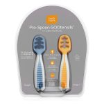 NumNum Pre-Spoon GOOtensils | Baby Spoon Set (STAGE 1 + Stage 2) | BPA Free Silicone Self Feeding Toddler Utensils | for Kids Ag