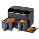 9 Qt 8 in 1 Dual Air Fryer for Easy and Crispy Meals