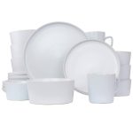 Elama Luxmatte 20-Piece Dinnerware Set, White