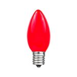 Novelty Lights 25 Pack C9 Ceramic Outdoor Christmas Replacement Bulbs, Red, E17/c9 Base, 7 Watt