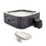 Intex PureSpa Plus Greystone Inflatable Hot Tub, 94 x 28 inch, with Phone Tray, White