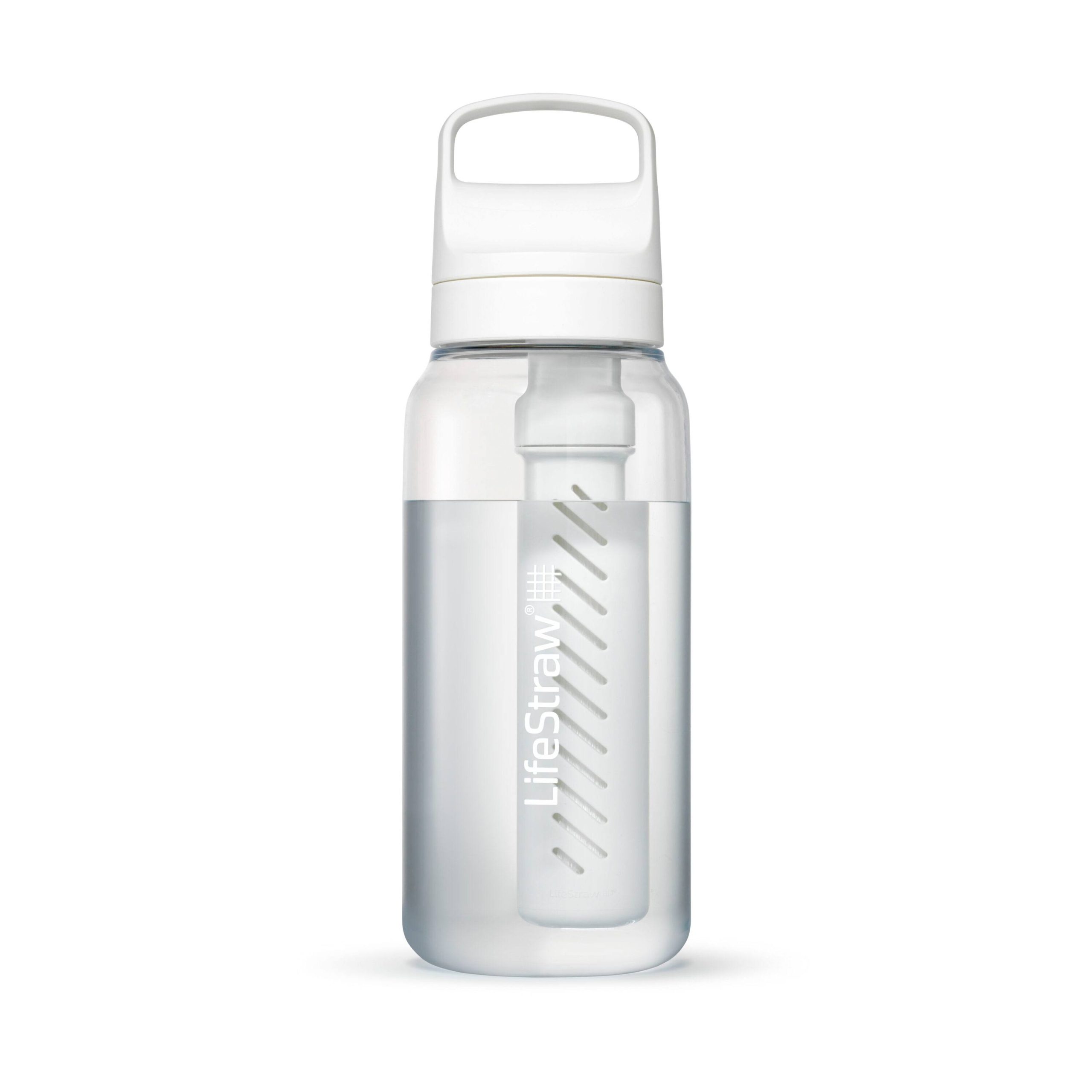 05be3c29e63af13267e9139bee066da0fc36defd18e14d8f409972eff0724e82.jpg LifeStraw Go Series Water Bottle with Filter (1 L, Clear) - Image 1