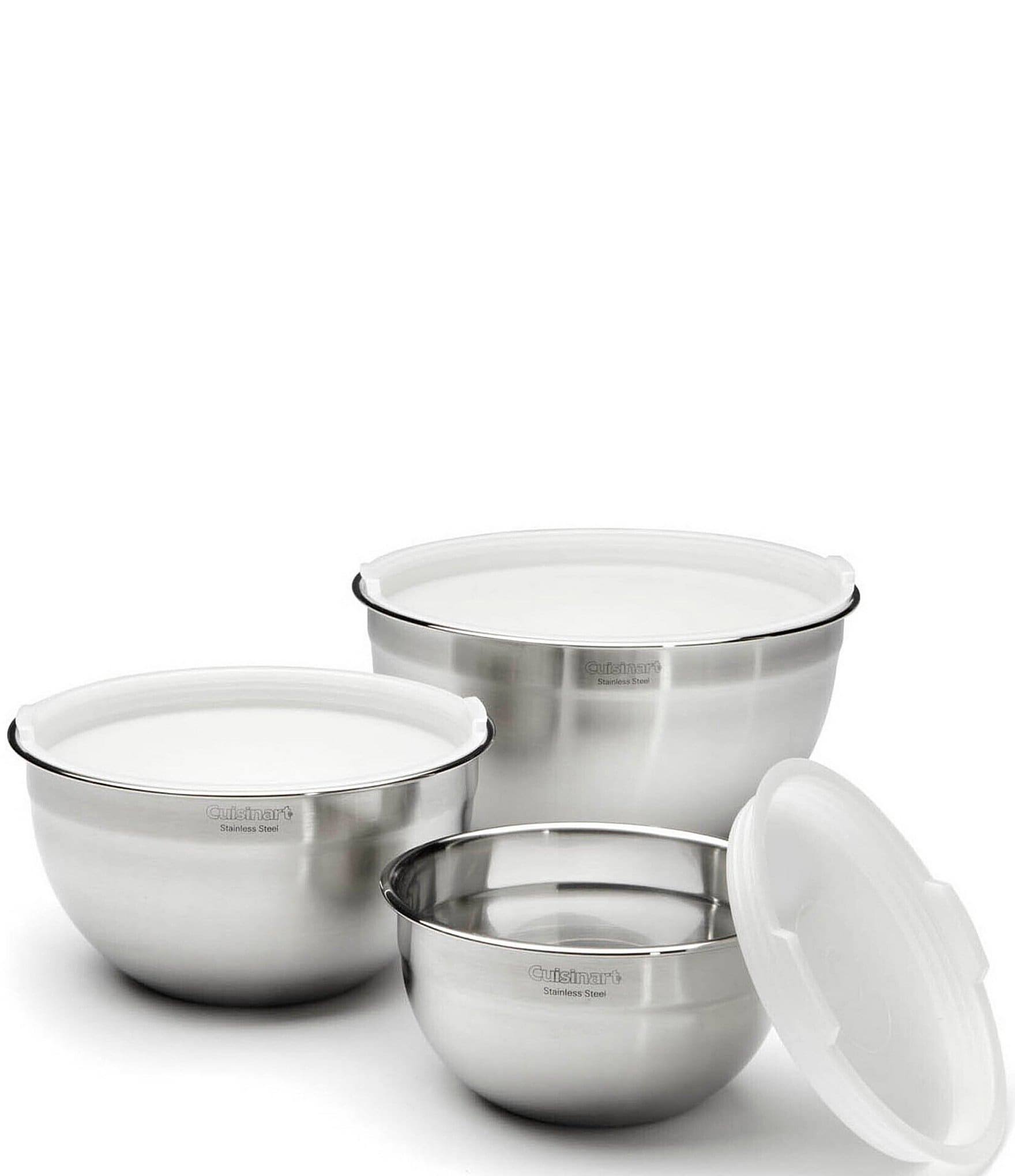 05dcf4b3357d828799523e159461c3784d770b63d3b8f18c6e58f66c8e959b12.jpg Cuisinart Set of 3 Stainless Steel Mixing Bowls with Lids - Image 1