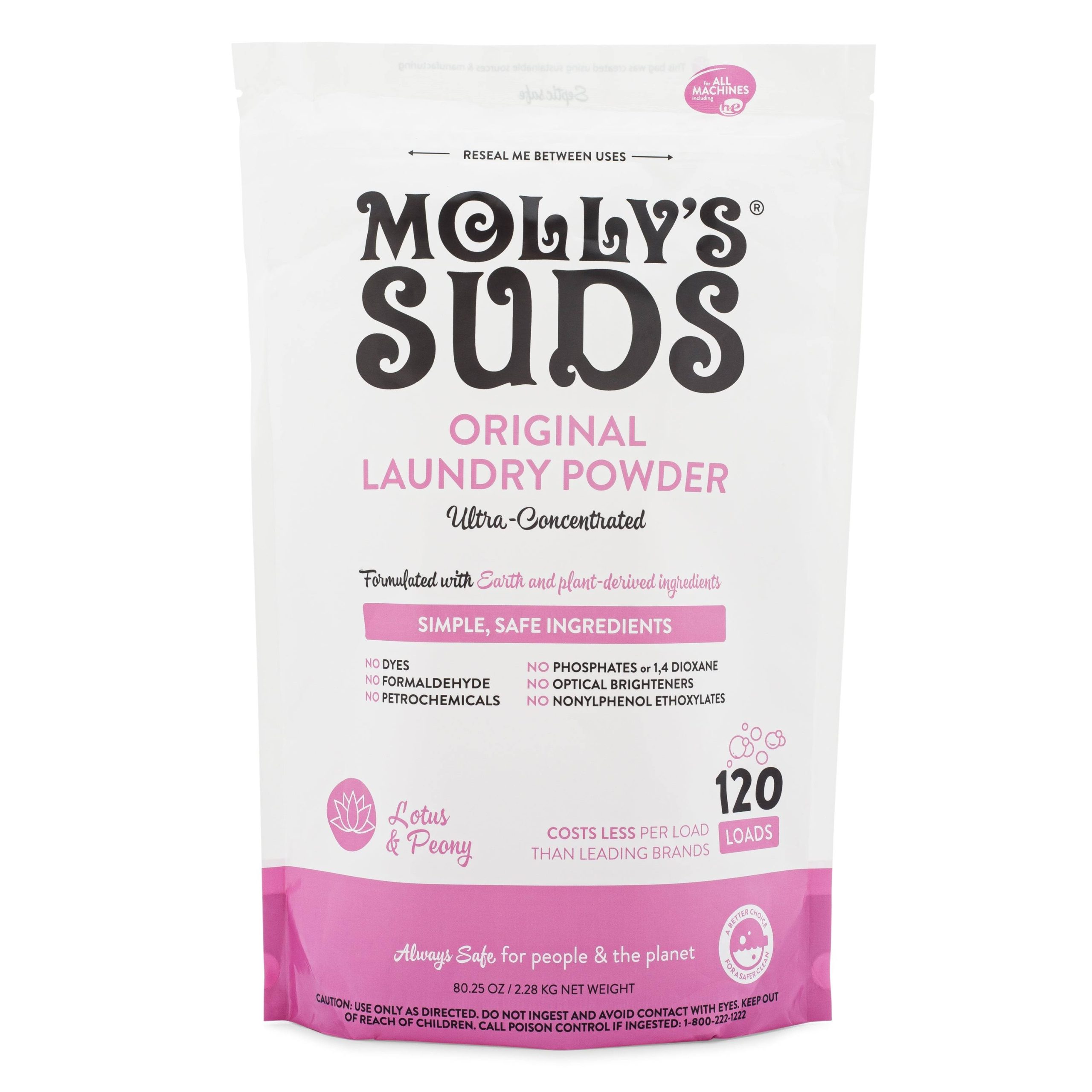 05f2cca3e562c1830fd951ed5218c2519e6a3c24ffc79959d592d5c4271ce424.jpg Molly's Suds, Original Laundry Powder, Lotus and Peony - Image 1
