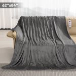 MARNUR Electric Heated Blanket Twin Size 62" x 84" with 4 Heating Levels, 10H Auto - Off, Machine Washable - Gray