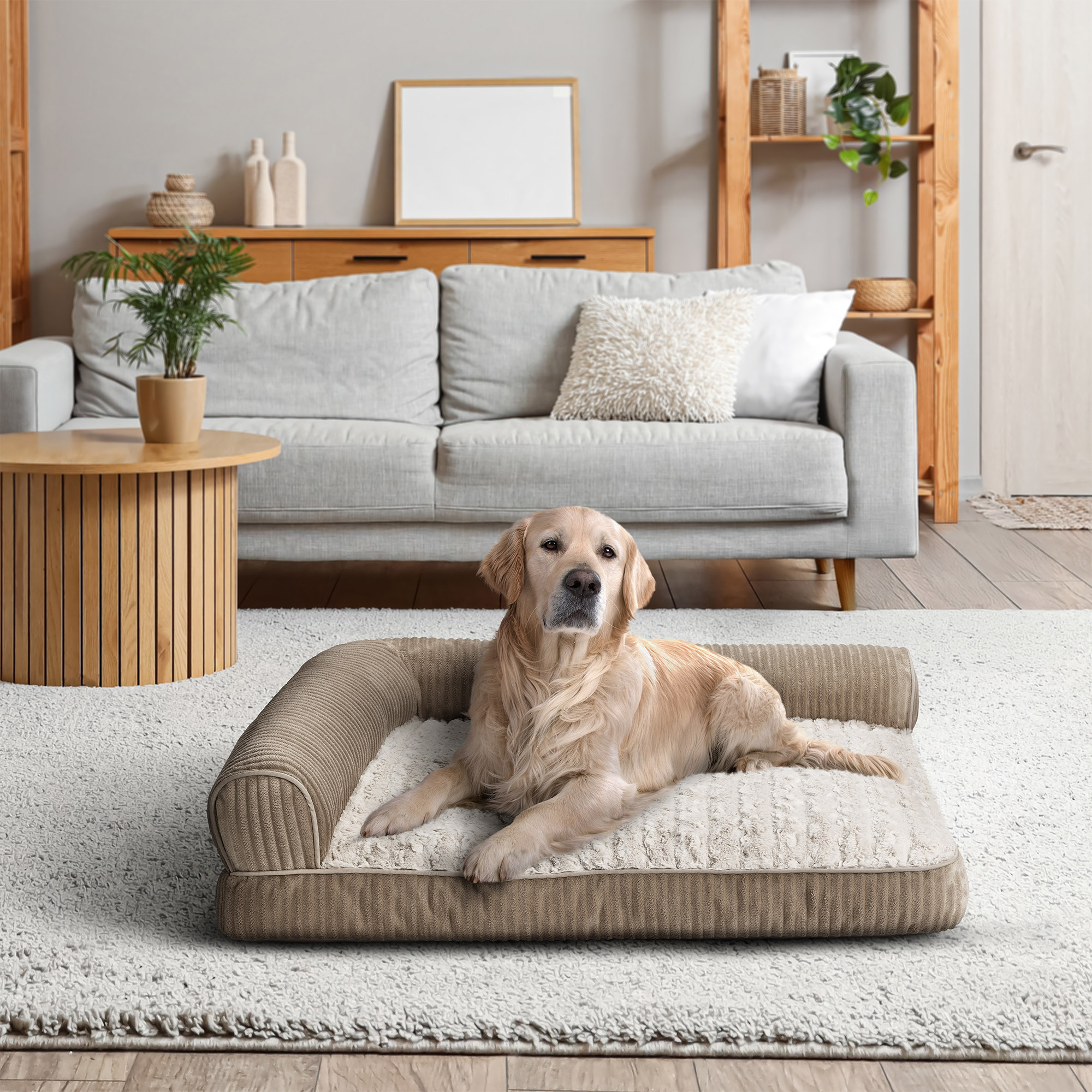 061bbfcbc9d399b4b0e50a694863455a9381128525bb4c32953d0d1f5cfcbc1d.jpg Kirkland Signature Bolster Pet Bed - Image 1