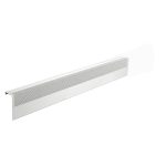 Baseboarders Basic Series 4 ft. Galvanized Steel Easy Slip-On Baseboard Heater Cover in White