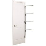 Household Essentials H12003 Hinge It Clutterbuster Four Bar Hanging Valet | Behind The Door Clothing and Towel Rack | Chrome