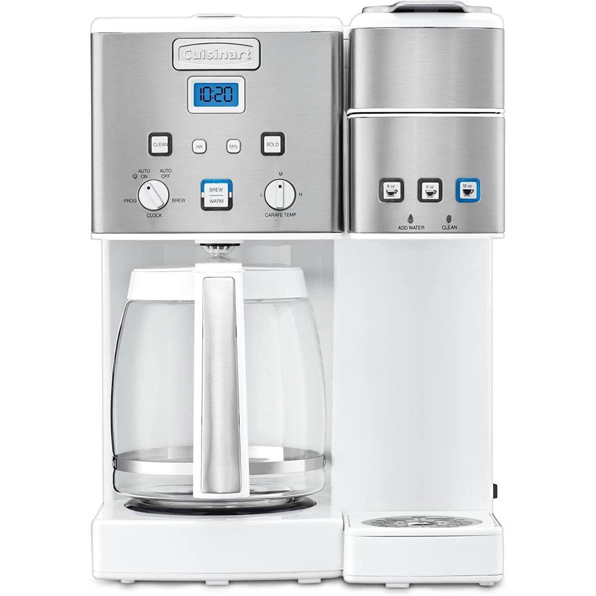 06471e2f3c27f185e176ff0392b87455819afabbc2ca33bd062e391e4d85af5a.jpg Cuisinart Coffee Center 12 Cup Coffeemaker and Single-Serve Brewer White - Image 1