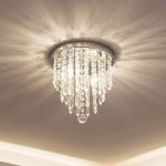 Lifeholder Mini Chandelier Crystal Lighting 2 Lights Flush Mount Ceiling Light