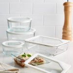 Pyrex 10-Piece Ultimate Food Storage Set, White/Clear