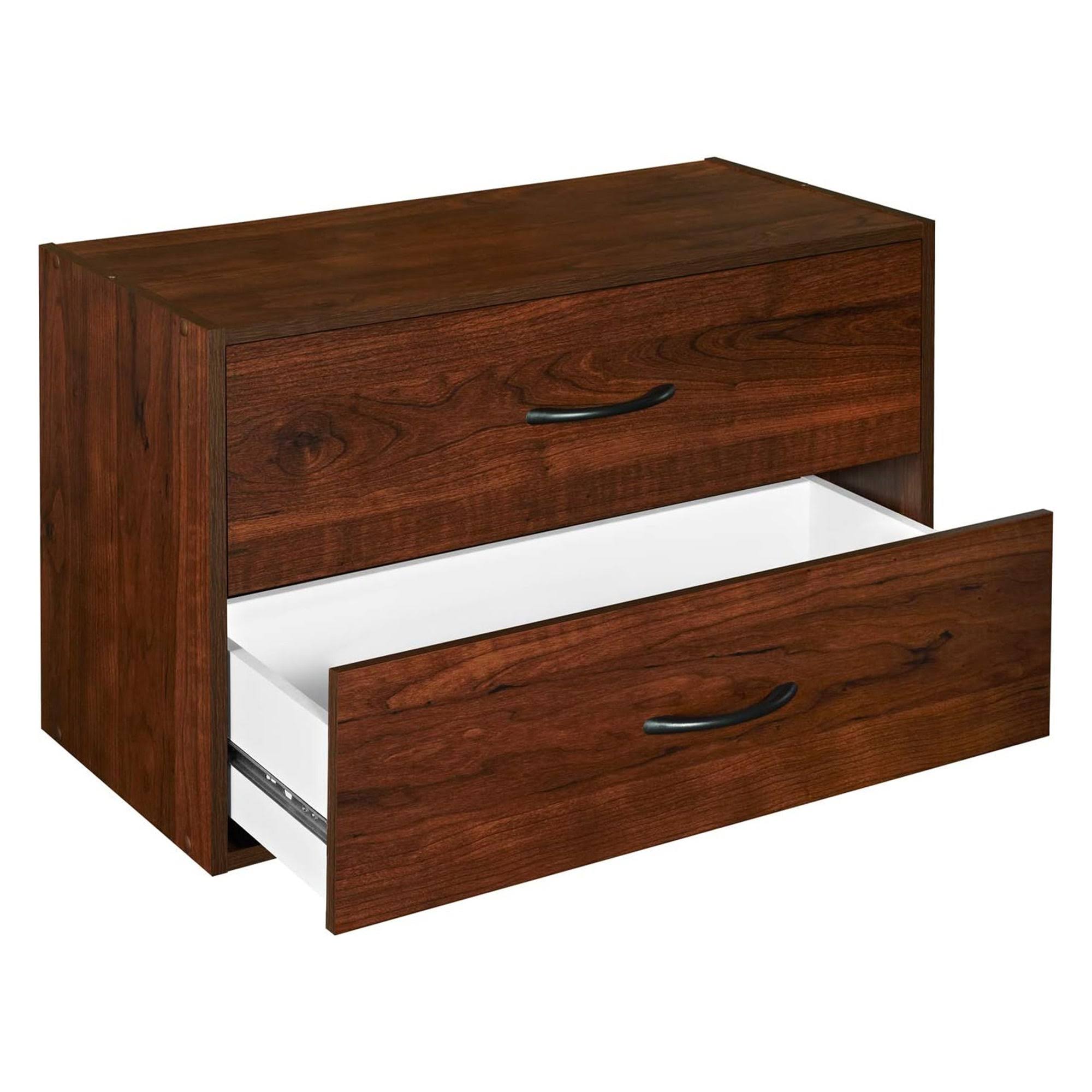 ClosetMaid 1306 Stackable 2 Drawer Horiztonal Organizer Dark Cherry