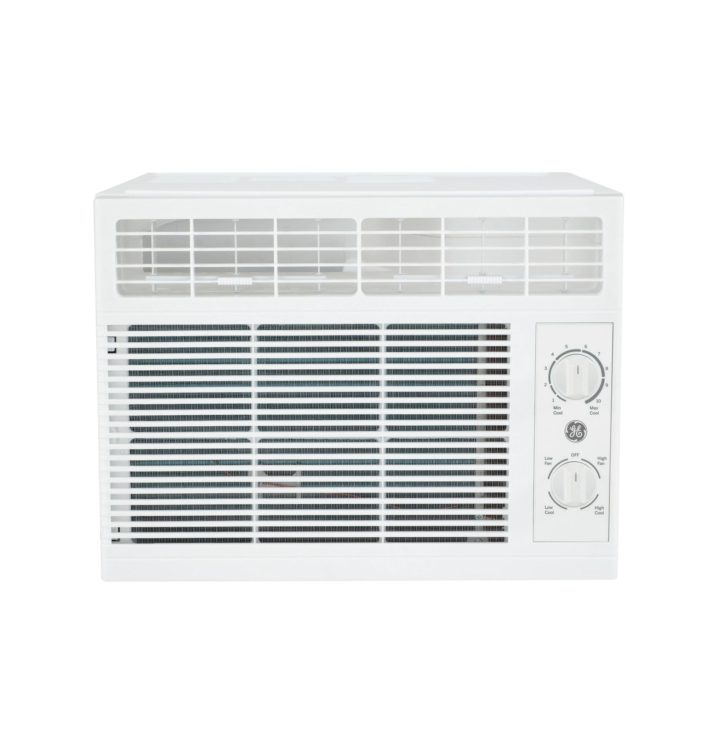 06ca63b3bf7d23e57049bb3a4aeadbc6356153d31f835af1ea0e886f32176303.jpg GE 5,000 BTU Mechanical Window Air Conditioner - Image 1