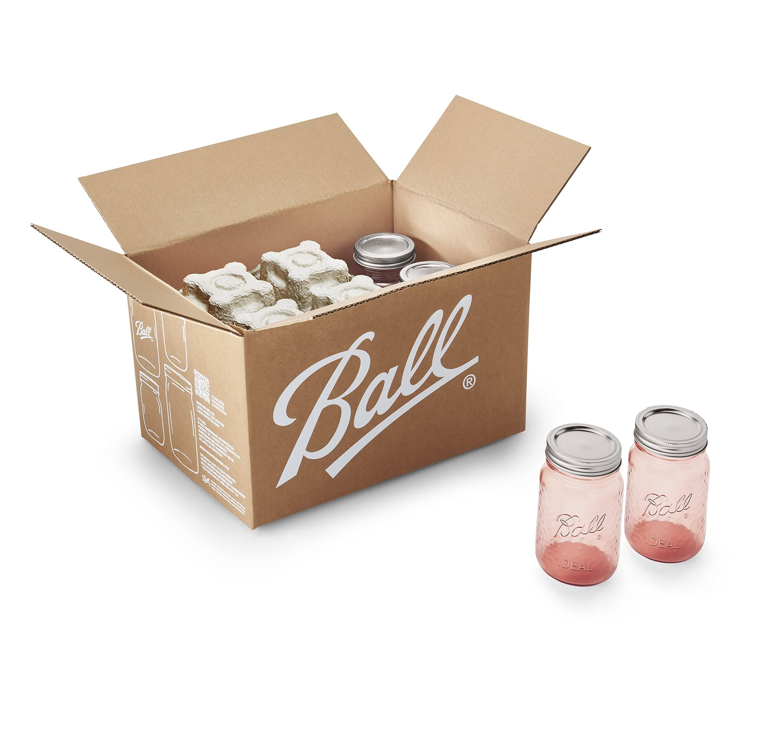 06f07ad5e3f3f47fa50d502d17e03f5a25a56b9831bbae1243925a8dd4e2295e.jpg Ball Rose Vintage Regular Mouth 16 oz. Pint Canning Jars, 6 Count, Size: 16 Ounces - Image 1