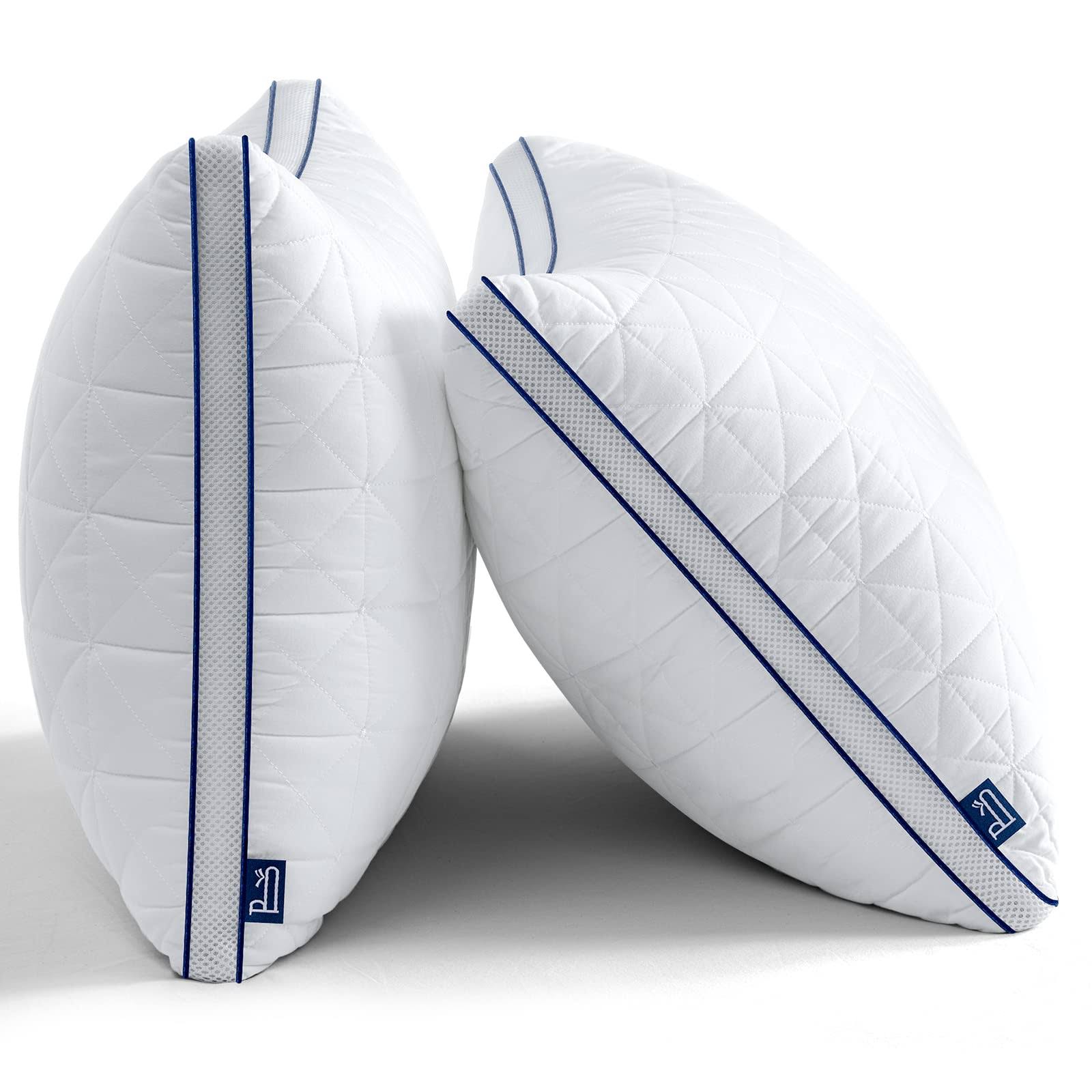 06f0b87ffd55044d7b8192789886a740d8bdf70412dd1f8f24af8a1a1ea4f049.jpg BedStory Bed Pillows for Sleeping-Queen Pillows 2 Pack-Cooling Pillows with Mesh Design-Premium Soft Down Alternative Fill Supportive for Back - Image 1