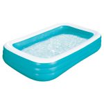 Bluescape Blue Inflatable Rectangular Family Swimming Pool, Age 6 & Up