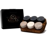 The Original Rocks Whiskey Chilling Stones - Set of 6 Granite Stones