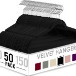 Utopia Home Premium Velvet Hangers 50 Pack - Non-Slip Clothes Hangers - Black Hangers - Suit Hangers with 360 Degree Rotatable Hook - Heavy Duty