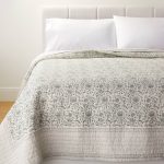 King Decorative Border Cotton Slub Print Quilt Light Teal Green ÿ Threshold Designed with Studio McGee