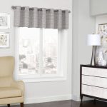 Eclipse Grey Trevi Blackout Grommet Window Valance