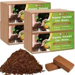 ZeeDix 8 Pcs Premium Coco Coir Compressed Coconut Coir 100% Organic Coco Coir Brick Coconut Coir Bricks with Low EC and PH Balan