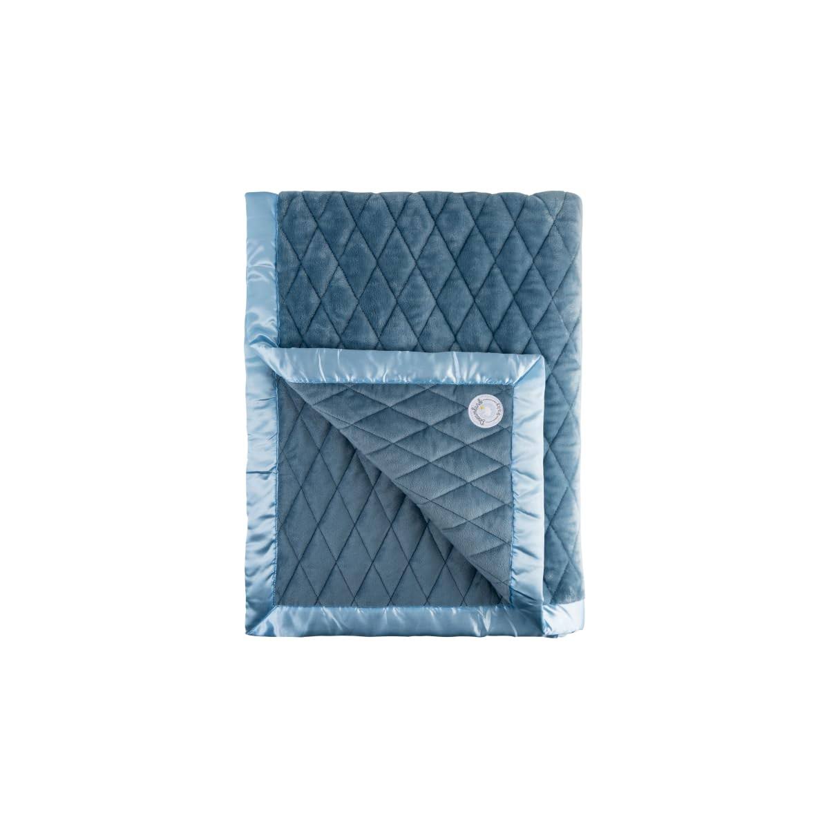 08025a0ccc64b1c08b50a0b55c3a443ea00f4b2a47e9fe147b3d61a2766e5d53.jpg Dreamland Baby Toddler Weighted Blanket | 4lb Weighted Sleep Blanket for Kids and Toddlers Ages 3+ and/or 30+ lb | Ocean Blue - Image 1