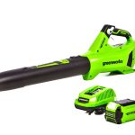 Greenworks 40V 450 CFM Leaf Blower 2.5Ah Battery and Quick Charger Included 2411902