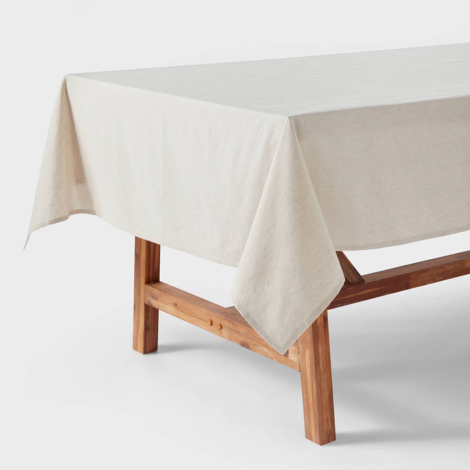 083edf8f4f83d60833662ae5bb4219529dbb4dbacd3d192c9e8308bc2f8fb39d.jpg 84" x 60" Cotton and Linen Blend Tablecloth - Threshold - Image 1