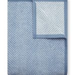 ChappyWrap Harborview Herringbone Blanket - Light Blue