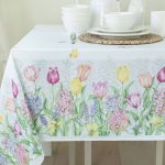 Benson Mills Fiona Spillproof Easter Tablecloth Indoor/Outdoor Use (Finoa, 60" x 84" Rectangular)