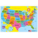 Ashley Productions US Map Learning Mat Double Sided