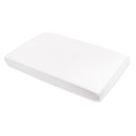 Babyletto Mini Crib Sheet in GOTS Certified Organic Muslin Cotton - White
