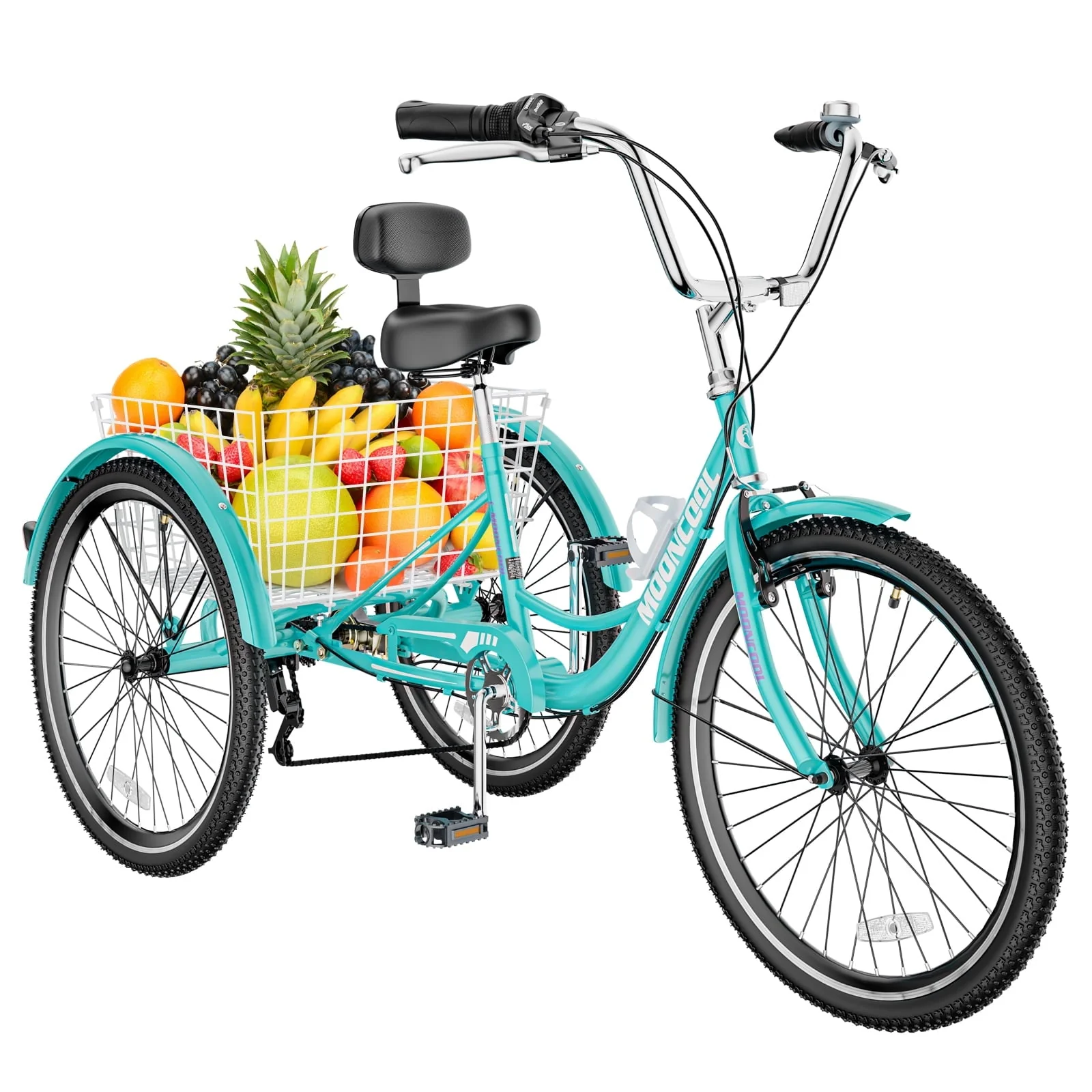 08d476e95ebf62f8f044a0fc368f9aa1e78b1904b5d4c2ee9f1137e1b9ce7675.webp Adult Tricycle 20/24/26 in 7 Speed, Three Wheel Bicycle for Adult, Trike Cruiser W/ Tools & Big Basket for Exercise Shopping Picnic Outdoor Activities - Image 1