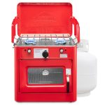 Hike Crew Outdoor GAS Camping Oven w/Carry Bag | CSA Approved Portable Propane-Powered 2-Burner Stove & Oven | Auto Ignition, Overheat Safety