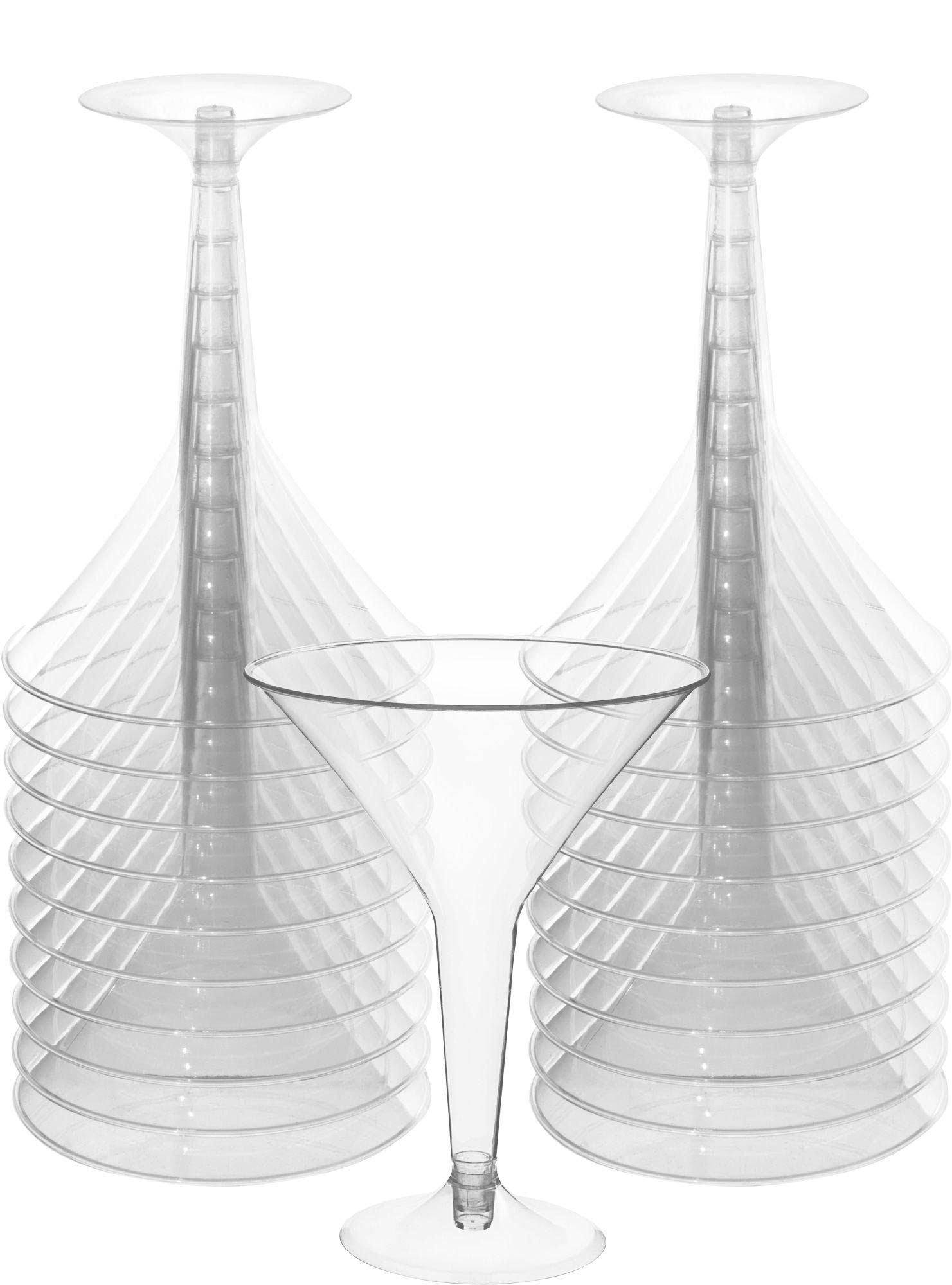 091f28855e8a75f23f016858d0e672015a8d521d2a342202547b81744e29edb3.jpg Clear - Plastic Martini Glasses 8oz 20/Pkg - Image 1