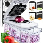 Fullstar All-in-1 Vegetable Chopper, Mandoline Slicer & Cheese Grater - Multi Blade French Fry Cutter & Veggie Dicer - Includes Bonus Handheld
