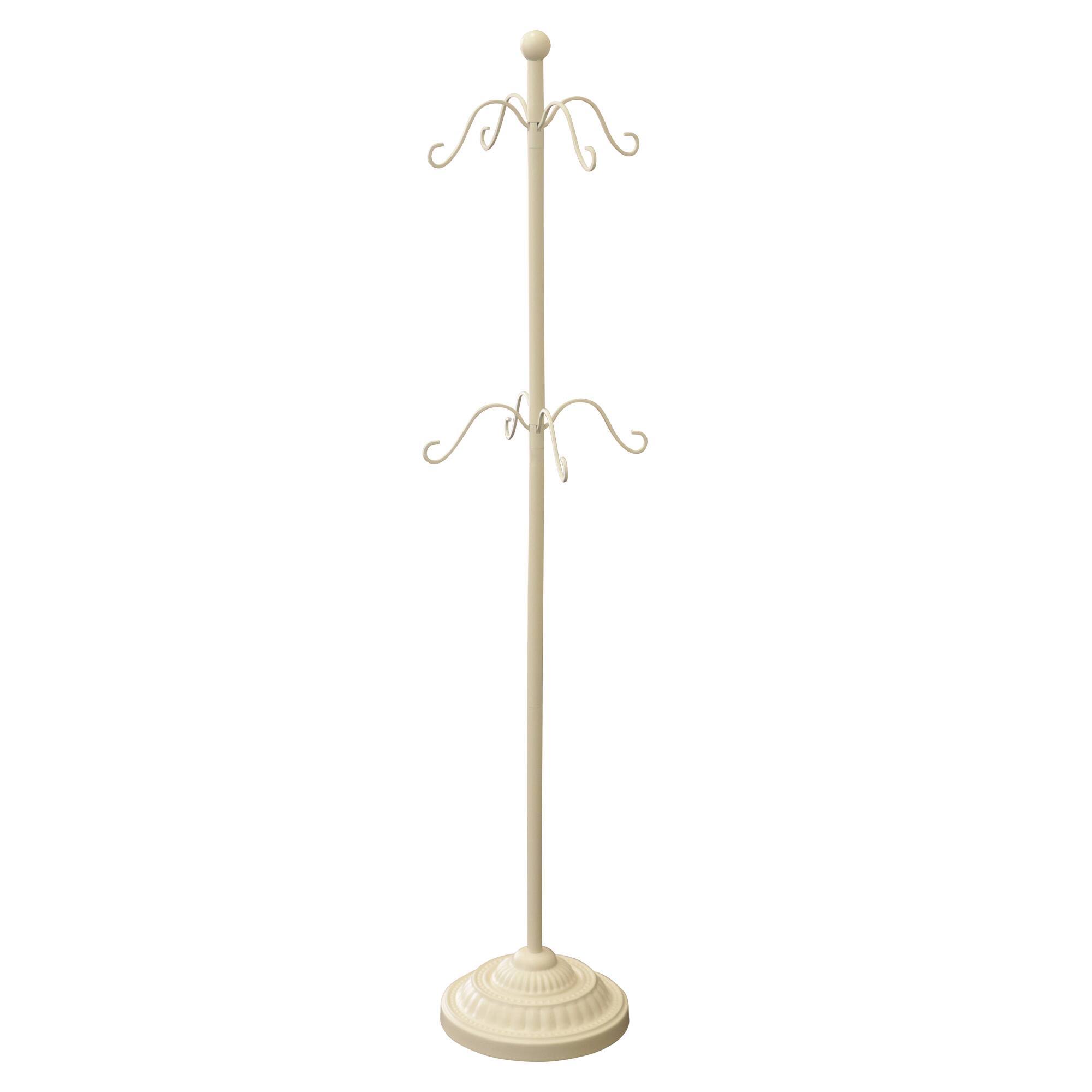 09332a2c254c0ce3614e76e5d66af5e0c8eba988663ac47f93a244bec8da933a.jpg Haute Decor Adapt Adjustable Stocking Tree w/ 8 Hooks ,Ivory - Image 1