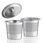 2 Stainless Steel Reusable K Cups for Keurig Coffee Makers - Universal Compatible Refillable Kcups Coffee Filters for All Keurig Brewers Family
