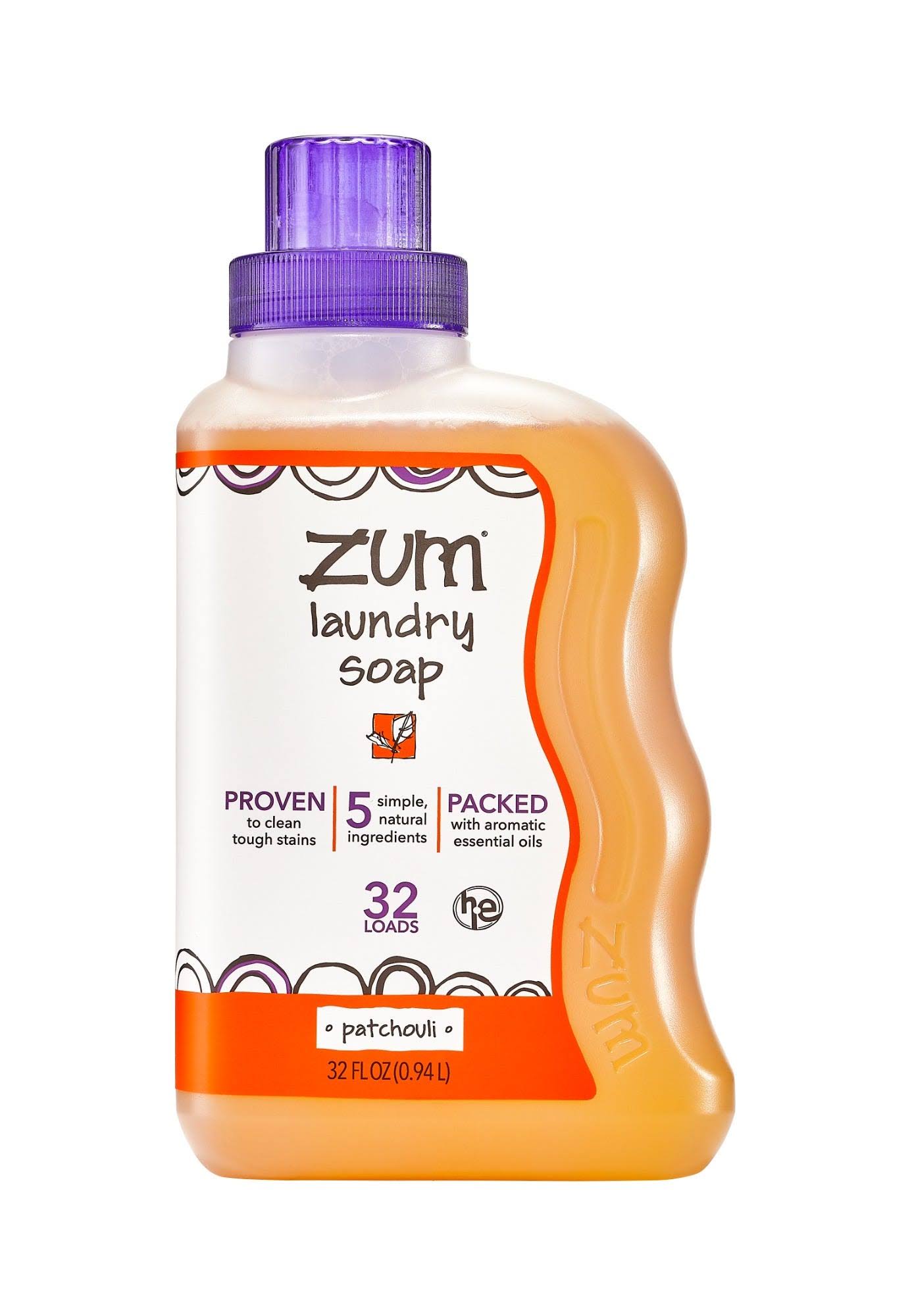 09471c247ca03125213ad7478c3d78e2b34d70576a4fa41f7a8223cd6172d427.jpg zum Clean Aromatherapy Laundry Soap, Patchouli - 32 fl oz - Image 1