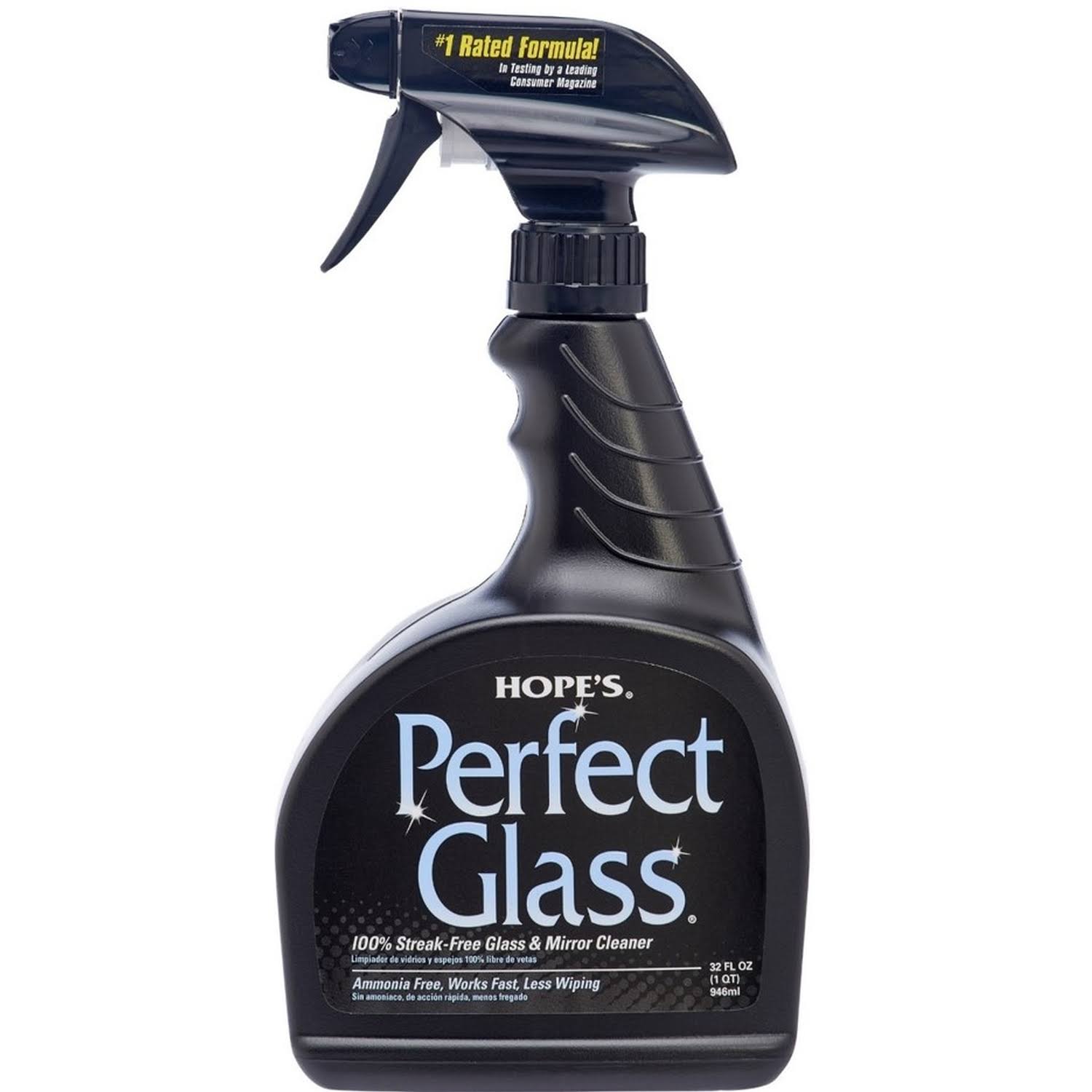 095a9d935e8452fafbc1a9557338863be1d1730728551dc927d957aafd937857.jpg Hope's Perfect Glass Glass Cleaner - 32 oz - Image 1