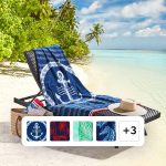 Member's Mark Adult Beach Towel, 2-Pack - 40' x 72'- Nautical Anchor