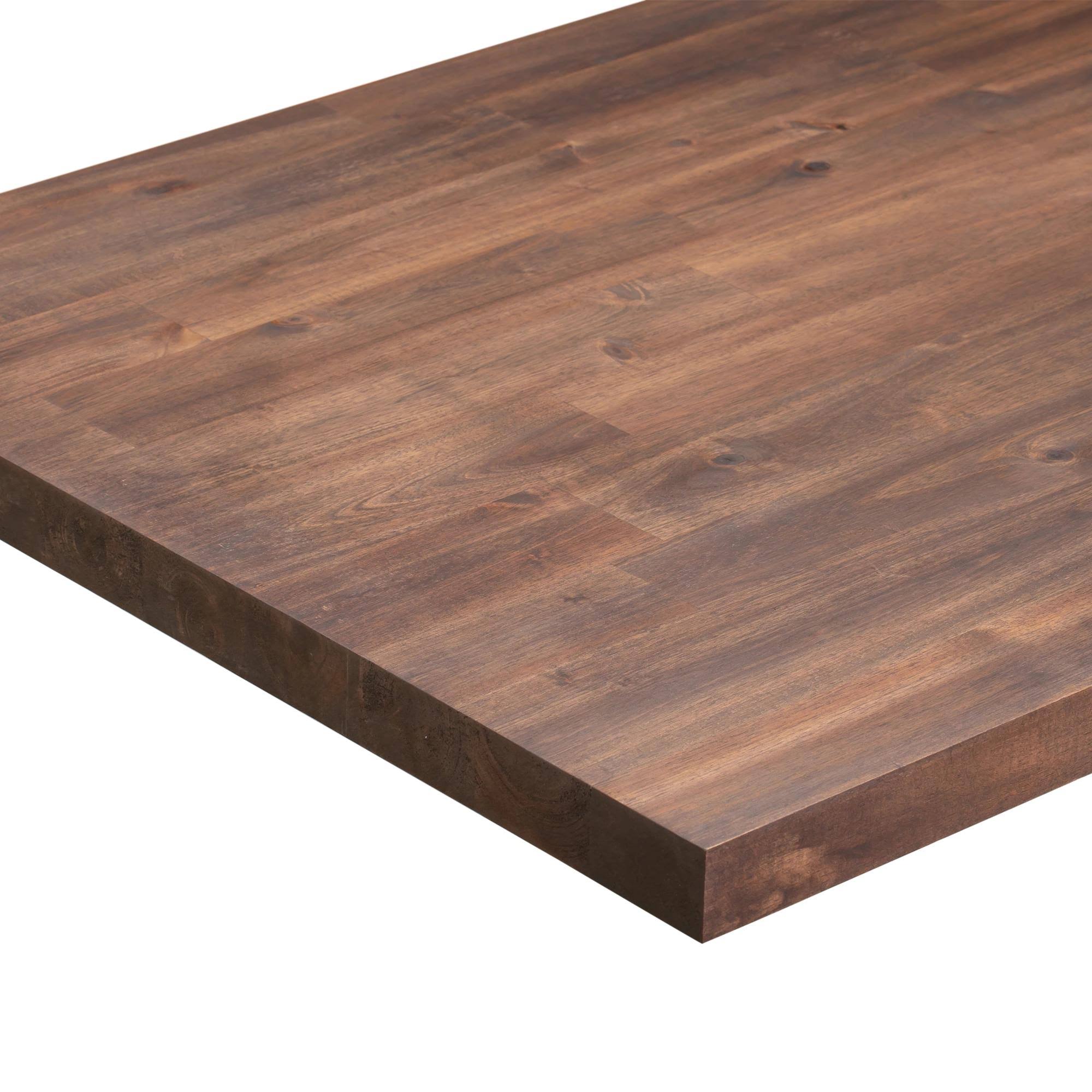 09aa2c343ae332404a0f376a0e43a119a7699c0fb66dc5c4dde746adbddda3fc.jpg Sparrow Peak Acacia Espresso Stained 60-in x 30-in x 1.5-in Espresso Stained Straight Butcher Block Acacia Countertop in Brown | 1530FJACAESP-60 - Image 1