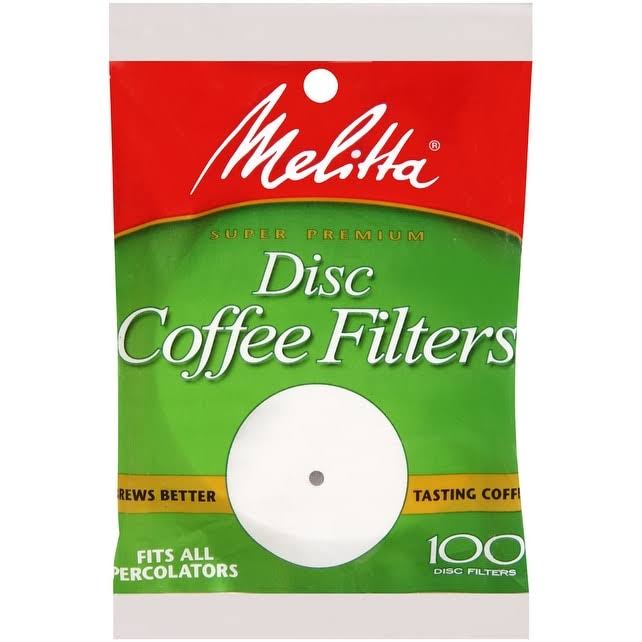 09bc0cc66ff045e23ac83d60fc67b1cb6331f2411b33995f751f0ed577698ef9.jpg Melitta 3.5 inch White Disc Coffee Filters (Pack of 2) - Image 1